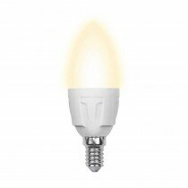 Лампа светодиодная (09441) E14 6W 3000K свеча матовая LED-C37-6W/WW/E14/FR/S