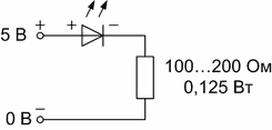 Подключение светодиода к источнику 5 вольт